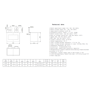 RS1000D1000 - Capacitor snubber 1uF 1000VDC